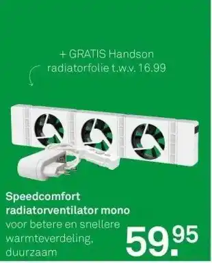 Karwei Speedcomfort radiatorventilator mono aanbieding