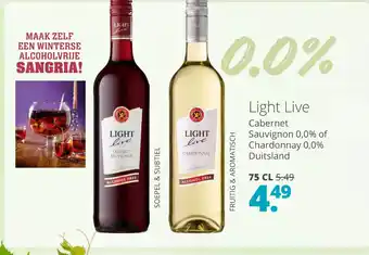 Mitra Light live cabernet sauvignon 0,0% of chardonnay 0,0% duitsland aanbieding