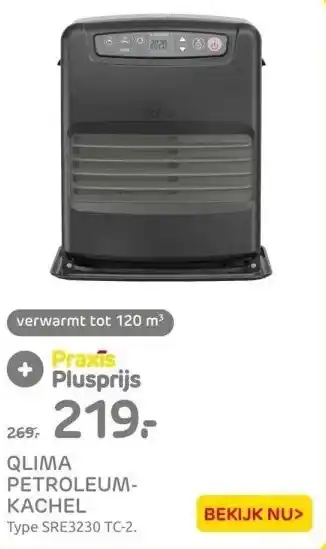 Praxis Qlima petroleumkachel aanbieding