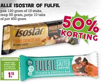 Boon`s Markt Alle isostar of fulfil aanbieding