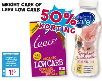 Boon`s Markt Weight care of leev low carb aanbieding