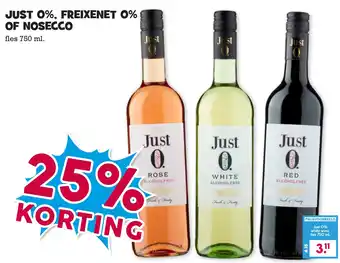 Boon`s Markt Just 0%, freixenet o% of nosecco aanbieding