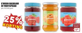 MCD Supermarkt G'woon halvajam of fruitspread aanbieding