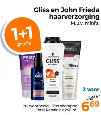 Trekpleister Gliss en John Frieda haarverzorging aanbieding