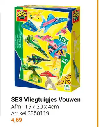 Lobbes SES Vliegtuigjes Vouwen 15x20x4 cm aanbieding