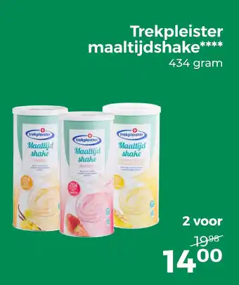 Trekpleister maaltijdshake 434 gram aanbieding