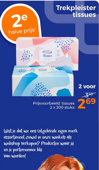 Trekpleister tissues aanbieding