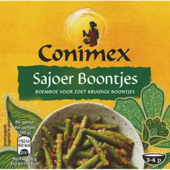 Jumbo Conimex boemboe sajoer boontjes 95g aanbieding