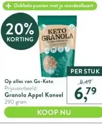 Holland & Barrett Go-keto granola appel kaneel aanbieding