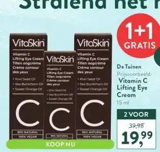 Holland & Barrett De tuinen vitamin c lifting eye cream aanbieding