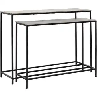 Budget Home Store Sidetable wally set van 2 alu silver antique aanbieding