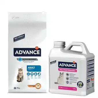 Zooplus Gratis kattenbakvullig! bij aankoop van advance kat droogvoer - advance adult kip - 15 kg aanbieding