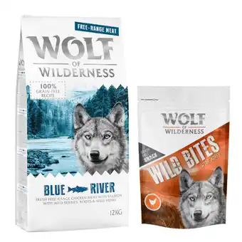 Zooplus 12 kg wolf of wilderness adult blue river honden droogvoer aanbieding