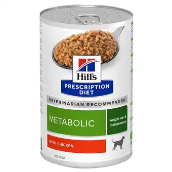 Zooplus 15% korting! 24 x 360 g / 370 g hill's prescription diet - metabolic gewichtsmanagement met kip (24 x 370 g) aanbieding