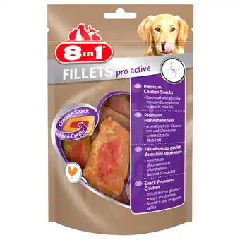 Zooplus 3+1 gratis! 8in1 fillets pro hondensnacks - pro active (maat s) aanbieding