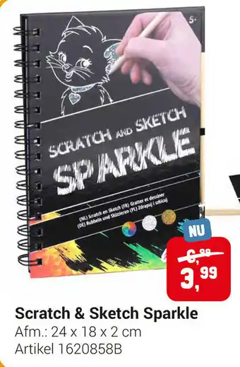 Lobbes Scratch & Sketch Sparkle 24x18x2 cm aanbieding