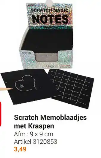 Lobbes Scratch Memoblaadjes met Kraspen 9x9 cm aanbieding