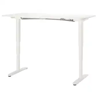 IKEA Bekant bureau zit/sta, wit, 160x80 cm aanbieding
