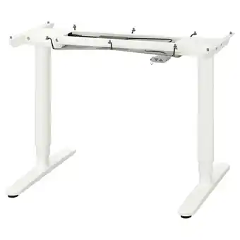 IKEA Bekant onderstel zit/sta v tafelblad, el., wit, 120x80 cm aanbieding