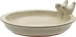 Intratuin Intratuin vogel voeder- en drinkschaal emmy beige d 32 h 11 cm aanbieding