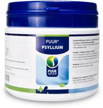 Welkoop Puur psyllium - darmverzorging - 150Â gram aanbieding