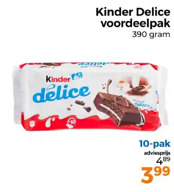 Trekpleister Kinder Delice voordeel pak 390 gram aanbieding