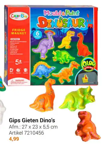 Lobbes Gips Dieten Dino's 27x23x5.5 cm aanbieding