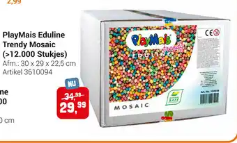 Lobbes PlayMais Eduline Trendy Mosaic (>12,000 Stukjes) 30x29x22.5 cm aanbieding
