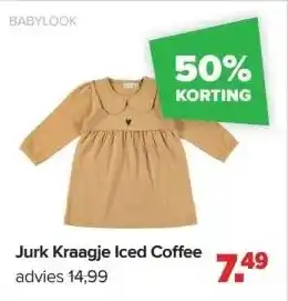 Baby-Dump Jurk kraagje iced coffee aanbieding