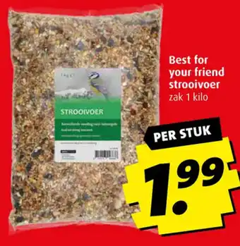 Boni Best for your friend strooivoer zak 1 kilo aanbieding