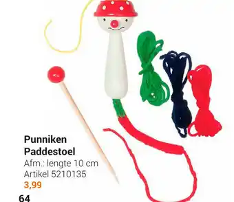 Lobbes Punniken Paddestoel 10 cm aanbieding