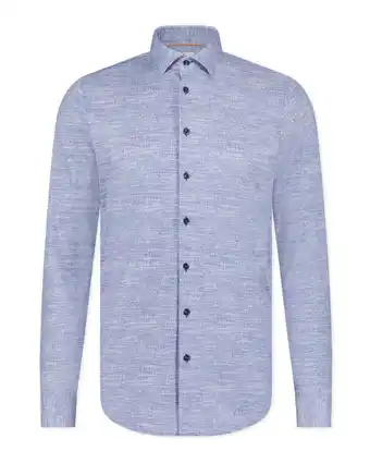 Only for Men Blue industry casual heren overhemd lm aanbieding