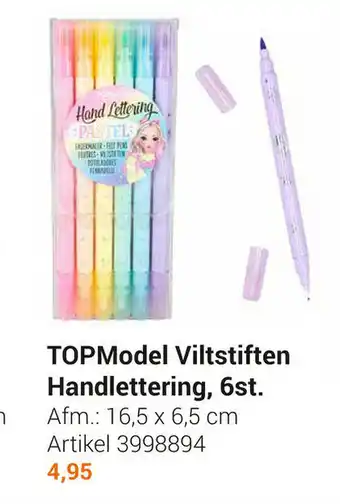 Lobbes TOPModel Viltstiften Handlettering, 6st. 16.5x6.5 cm aanbieding