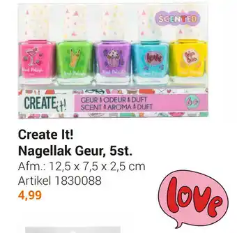 Lobbes Create It! Nagellak Geur, 5st. 12.5x7.5x2.5 cm aanbieding