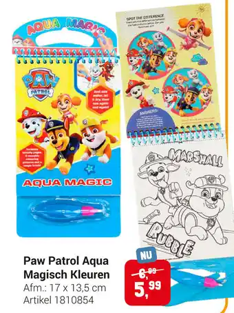 Lobbes Paw Patrol Aqua Magisch Kleuren 17x13.5 cm aanbieding