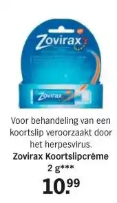 Albert Heijn Koortslip veroorzaakt door het herpesvirus. zovirax koortslipcrème 2 g*** aanbieding