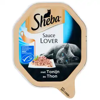 Dekamarkt Sheba kattenvoer sauce lover met tonijn aanbieding
