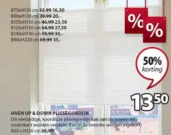 Jysk Hven up & down plisségordijn aanbieding