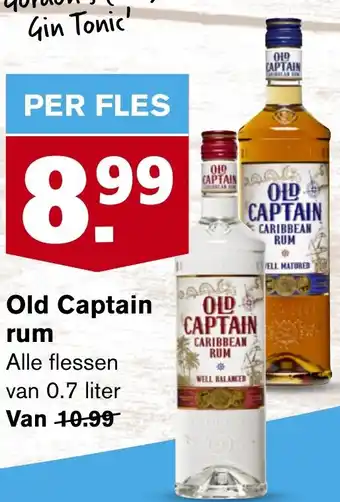 Hoogvliet Old Captain rum Alle flessen van 0.7 liter aanbieding