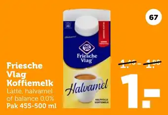 Coop Friesche Vlag Koffiemelk Latte halvamel aanbieding