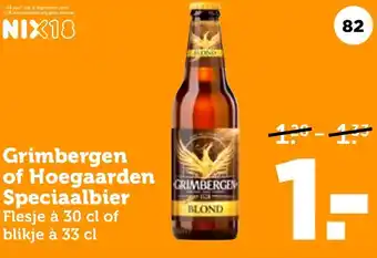 Coop Grimbergen of Hoegaarden Speciaalbier Flesjes a 30 cl of blikje a 33 cl aanbieding