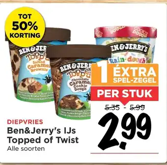 Vomar Voordeelmarkt Ben & Jerry's IJs Topped of Twist aanbieding