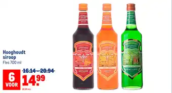 Makro Hooghoudt siroop Fles 700 ml aanbieding