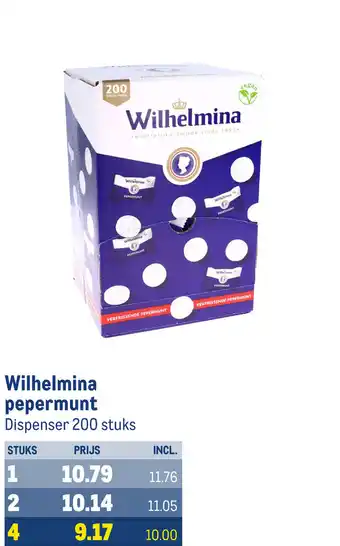 Makro Wilhelmina pepermunt aanbieding