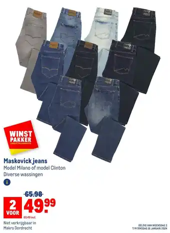 Makro Maskovick jeans aanbieding