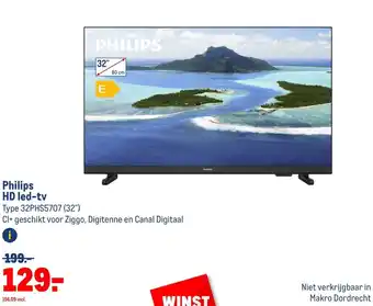 Makro Philips HD led-tv aanbieding