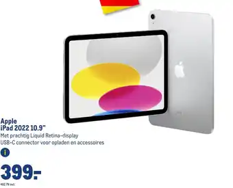 Makro Apple iPad 2022 10.9" aanbieding