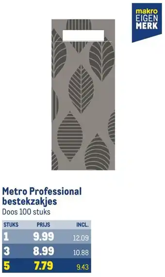 Makro Metro Professional bestekzakjes aanbieding