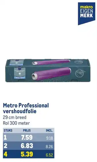 Makro Metro Professional vershoudfolie aanbieding
