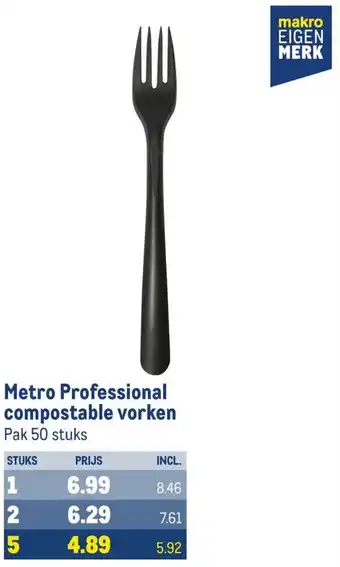 Makro Metro Professional compostable vorken aanbieding